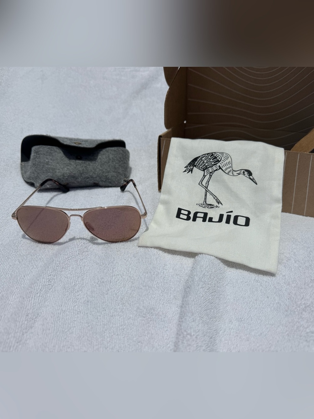 Bajio Soldado Sunglasses EUC Rose Mirror Lenses